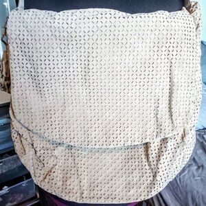 Coldwater Creek Beige Perforated Hobo Bag